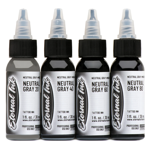 Eternal Tattoo Ink Neutral Gray Set 1/2 oz