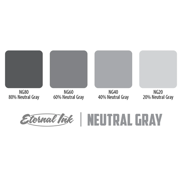 Eternal Tattoo Ink Neutral Gray Set 1/2 oz